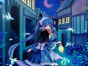 安卓动漫 动漫少女 夜晚 动漫场景手机壁纸
