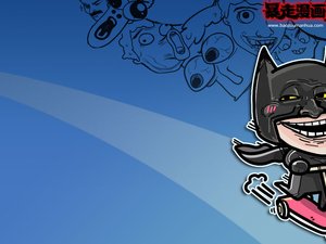 安卓动漫 插画 恶搞 搞笑 暴走漫画 蝙蝠侠手机壁纸