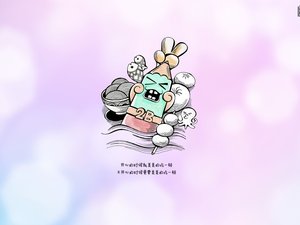 安卓动漫 铅笔贱 剪刀手手机壁纸