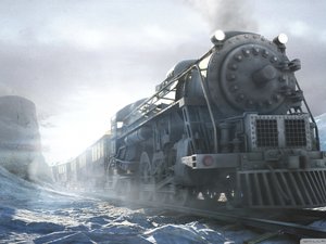 安卓创意 设计 火车 雪手机壁纸