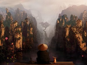 安卓风景 奇幻梦境 山峰 云海手机壁纸