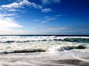 安卓风景 大海 蓝天 白云 海洋天堂手机壁纸