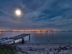 风景 湖泊 栈桥