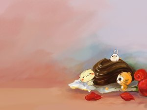 安卓爱情美图 浪漫手绘 沪江CC猫 情人节手机壁纸