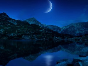 安卓风景 夜晚 月亮手机壁纸