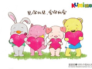安卓动漫 卡通 可爱 动物 狐狸 猪 酷米网 儿童桌面专用 尼玛手机壁纸
