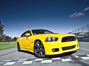 Dodge 道奇 Charger 汽车 宽屏 跑车 黄色