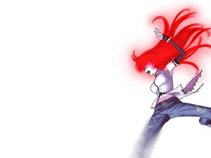 安卓动漫 CG 美女 动作 红 草泥马手机壁纸