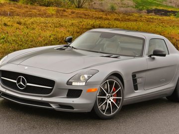 汽车 超跑 奔驰 灰色 sls AMG