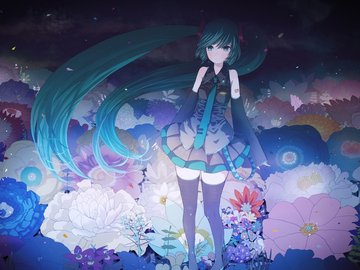 动漫 动漫少女 插画 初音