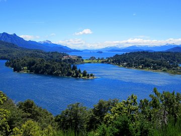 风景 自然风光 蓝天 高山 湖泊