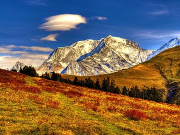 风景 自然 山峰 秋天