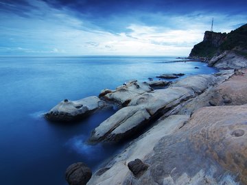 风景 海洋 海岸 礁石