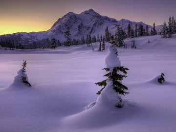 风景 雪景 雪山