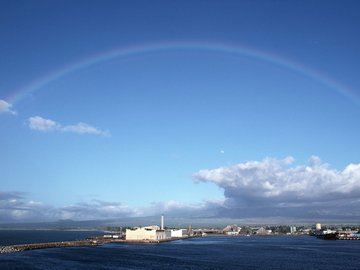 风景 大海 彩虹