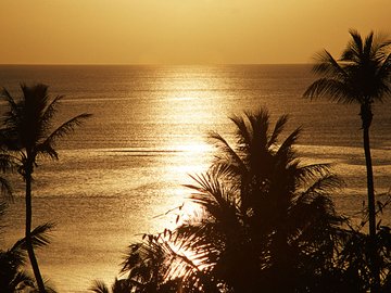 风景 大海 夕阳 晚霞