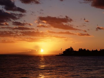 风景 大海 夕阳 晚霞