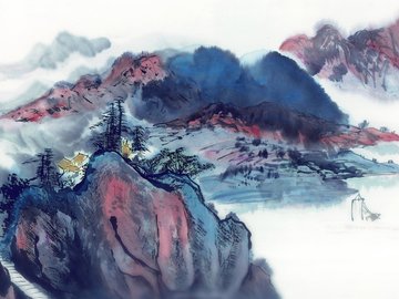 创意 设计 中国风 水墨画 宽屏