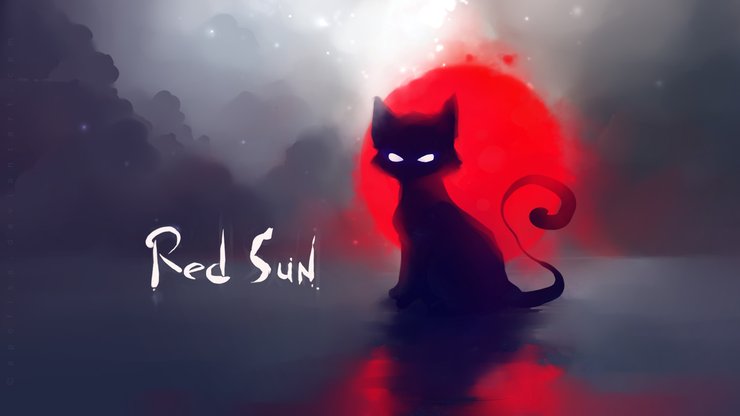 动漫 卡通 恐怖 动物 猫 red sun 儿童桌面专业 尼玛