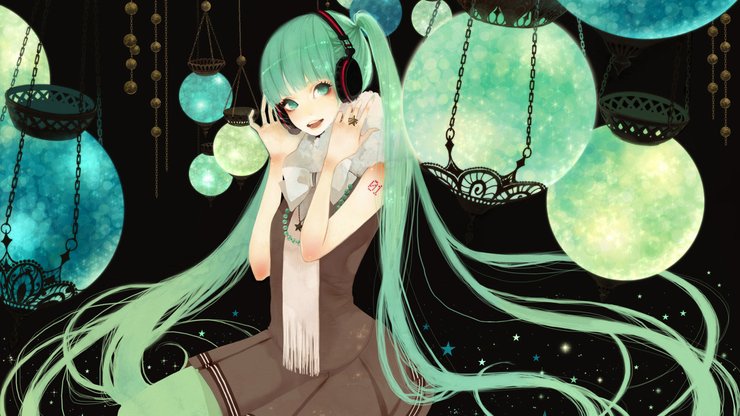 动漫 动漫少女 初音 插画