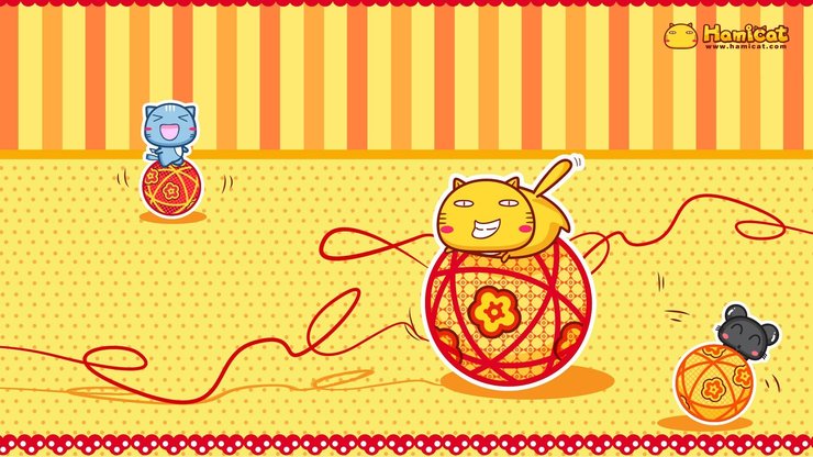 动漫 插画 手绘 原创 360壁纸 Hamicat 哈咪猫 球球