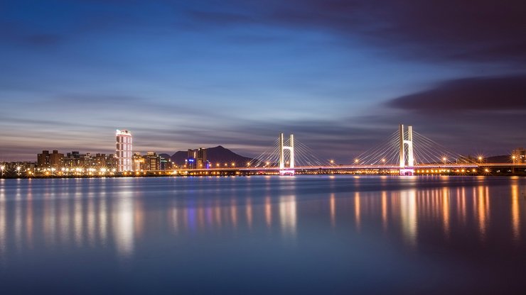 风景 旅游 中国 台湾 台北 夜景 大桥