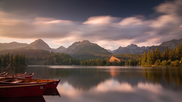 风景 湖泊 山脉