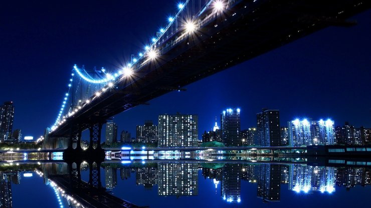 风景 城市夜景 桥