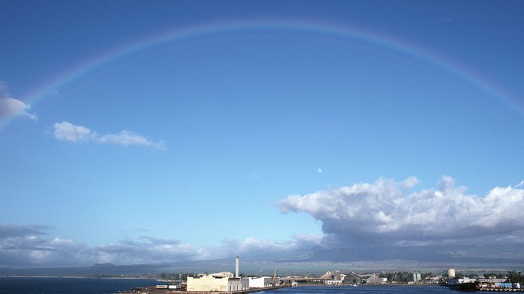 风景 大海 彩虹