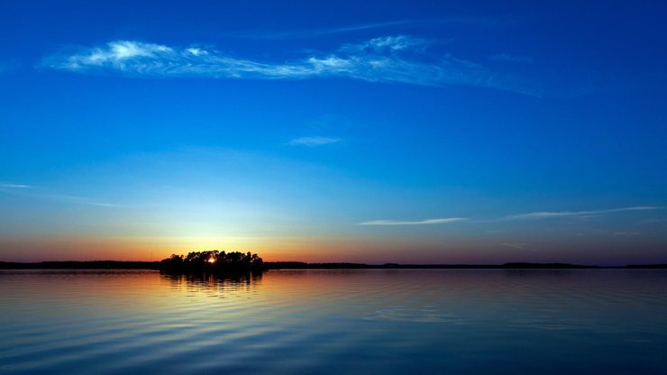 自然风景 碧海蓝天 落日黄昏 美丽壮观