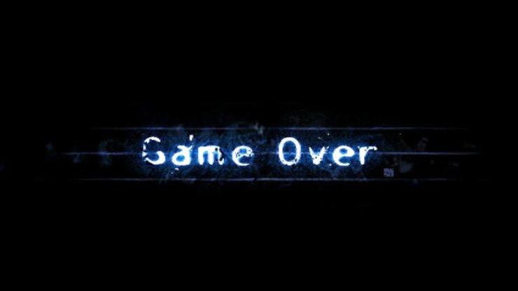 游戏 蓝 破碎 game over