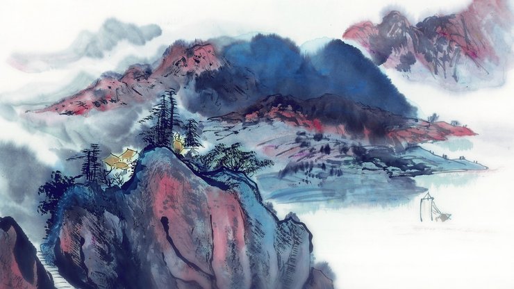 创意 设计 中国风 水墨画 宽屏