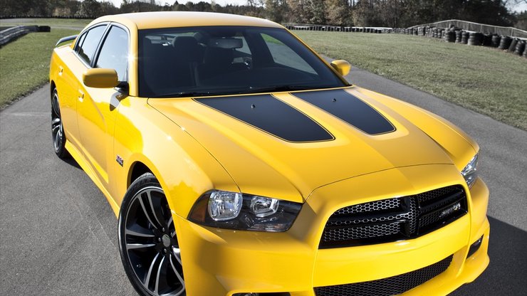 Dodge 道奇 Charger 汽车 宽屏 跑车 黄色