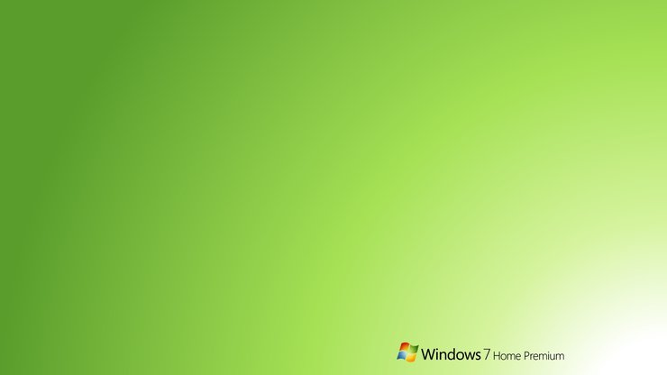 Windows 7 设计 简约 绿色