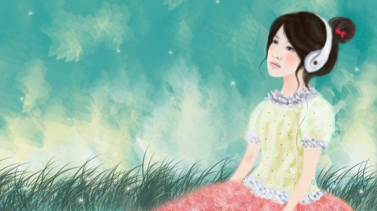 安卓手机动漫 卡通 插画 手绘 可爱 梦里飞插画高清壁纸
