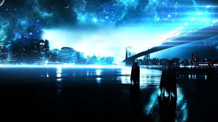 安卓手机炫酷 星空 城市 夜景高清壁纸