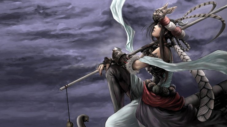 安卓手机游戏 游戏美女 插画 魔法师高清壁纸