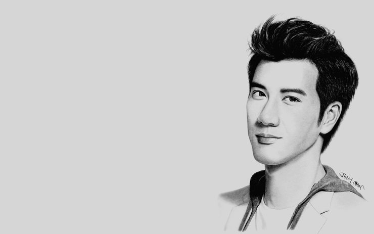 安卓手机港台 男明星 王力宏 素描高清壁纸