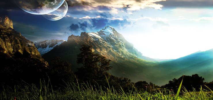 安卓手机超宽 全景 风景 奇幻梦境 mlgb高清壁纸