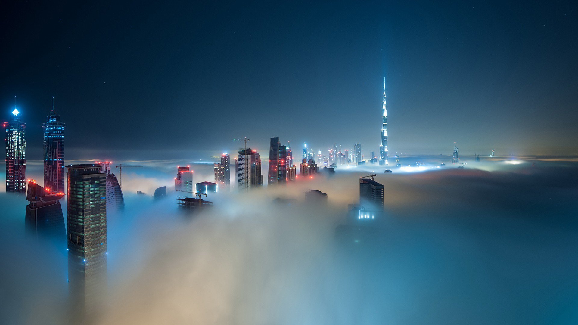 风景城市雾