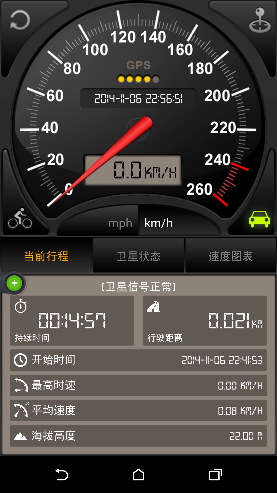 GPS仪表盘截图1