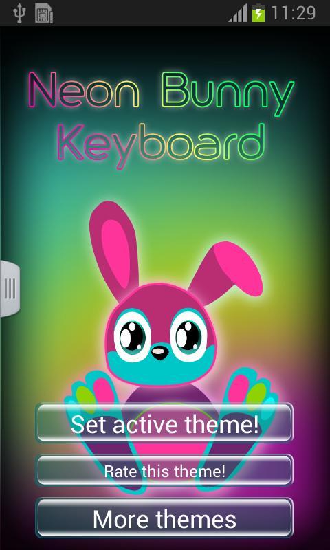 neon bunny keyboard