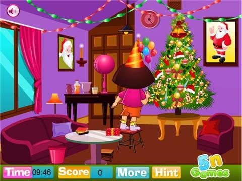 清扫朵拉的圣诞节房间