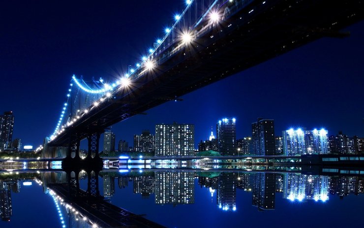 安卓风景 城市夜景 桥手机壁纸